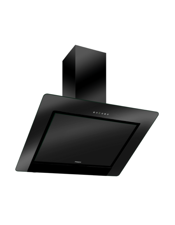 Hotte Proff LD 49 60 CM Incliné en verre noir