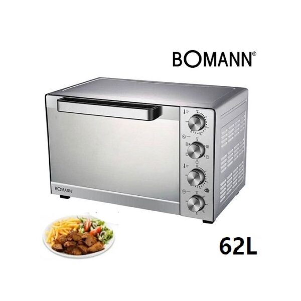 Bomann Four Eléctrique ventilé 62 Litres-2500W - MBG6001S-Argent