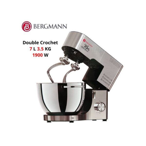 Bergmann Robot Pétrin Double Crochet - 1900 W 7 L