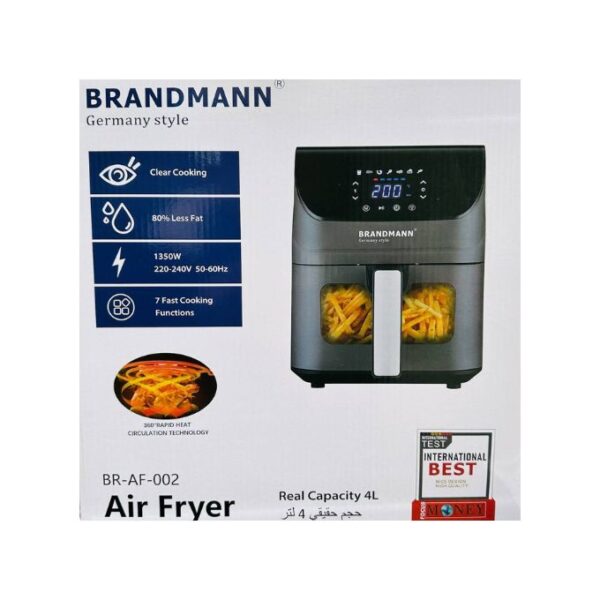 BRANDMANN Friteuse Sans Huile Air Fryer 4L 1350W – Image 2